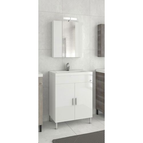 ΕΠΙΠΛΟ ΜΠΑΝΙΟΥ ΣΕΤ ΜΕ ΚΑΘΡΕΠΤΗ Drop ROMA 70 White 70 cm