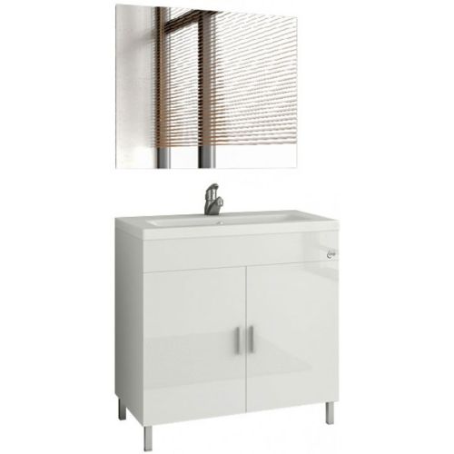 ΕΠΙΠΛΟ ΜΠΑΝΙΟΥ ΣΕΤ ΜΕ ΚΑΘΡΕΠΤΗ Drop ROMA 80 II White 80 cm