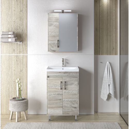 ΜΟΝΤΕΡΝΟ ΕΠΙΔΑΠΕΔΙΟ ΕΠΙΠΛΟΥ ΜΠΑΝΙΟΥ MARTIN SAVINA NATURAL OAK 55cm