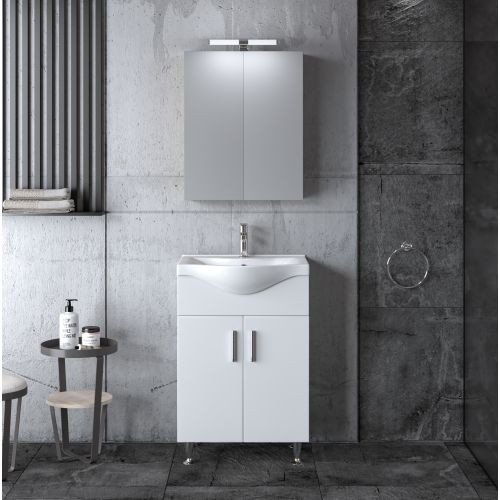 ΜΟΝΤΕΡΝΟ ΕΠΙΔΑΠΕΔΙΟ ΕΠΙΠΛΟΥ ΜΠΑΝΙΟΥ MARTIN SIENA WHITE 55cm