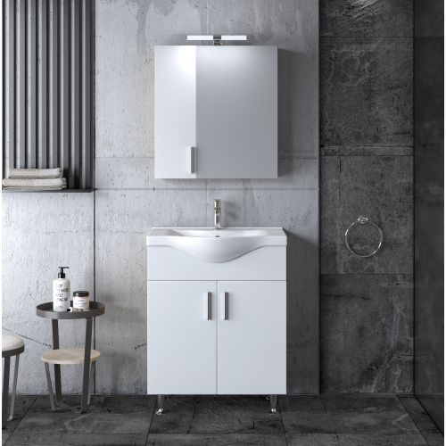 ΜΟΝΤΕΡΝΟ ΕΠΙΔΑΠΕΔΙΟ ΕΠΙΠΛΟΥ ΜΠΑΝΙΟΥ MARTIN SIENA WHITE 65cm