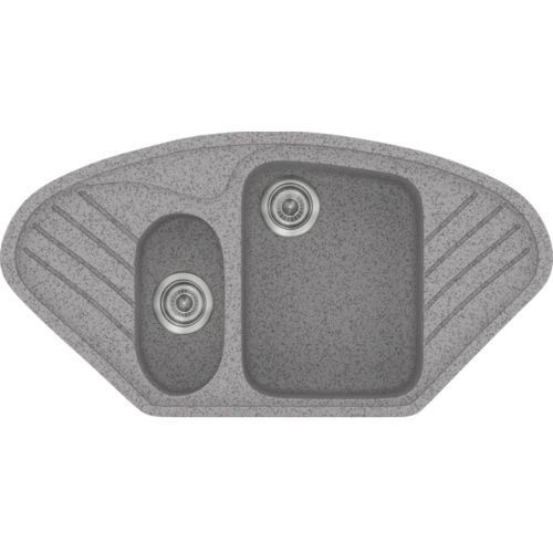 ΝΕΡΟΧΥΤΗΣ ΕΝΘΕΤΟΣ ΣΥΝΘΕΤΙΚΟΣ ΓΡΑΝΙΤΗ SANITEC Harmony 302 (96x51 cm) Granite Grey