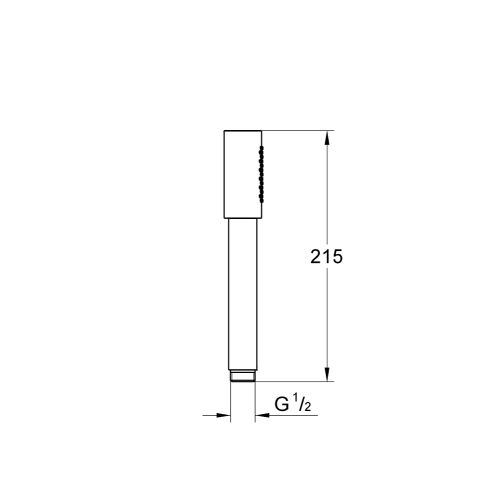  ΝΤΟΥΣ ΧΕΙΡΟΣ (ΤΗΛΕΦΩΝΟ) GROHE SENA STICK 26465AL0 Brushed Hard Graphite