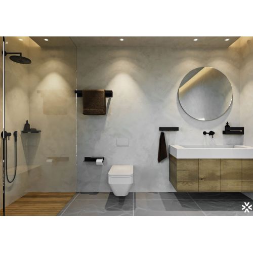 ΑΓΚΙΣΤΡΟ ΤΟΙΧΟΥ ΔΙΠΛO ΜΕ ΡΑΦΑΚΙ VERDI STRANTZA 7230305 Black Mat