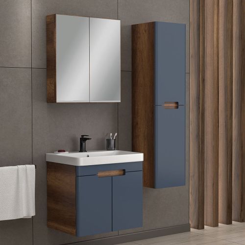 ΕΠΙΠΛΟ ΜΠΑΝΙΟ ΚΟΜΠΛΕ MARTIN TREND ΑΝΘΡΑΚΙ 60cm Λάκα Ματ MDF 18mm