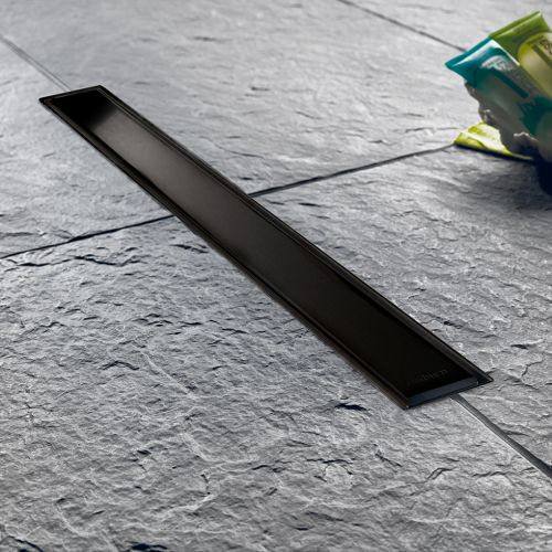 ΚΑΝΑΛΙ ΔΑΠΕΔΟΥ ΝΤΟΥΣ Wirquin VENISIO Slim VS500  Μαύρο Ματ 50cm