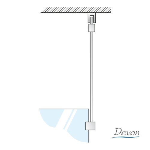ΒΡΑΧΙΟΝΑΣ ΣΤΗΡΙΞΗΣ ΟΡΟΦΗΣ 100cm Devon Iwis VSA-211 Gold Brushed PVD