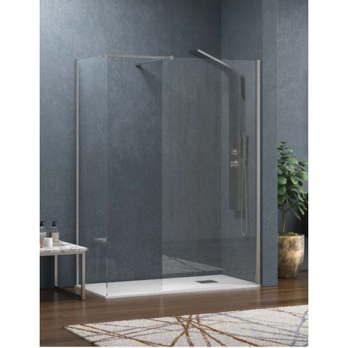 ΣΤΑΘΕΡΟ ΠΑΝΕΛ ΚΑΜΠΙΝΑ ΝΤΟΥΣ Karag WALKIN 2  70 x 70 x 200 cm ΔΙΑΦΑΝΕΣ 8mm Chromo