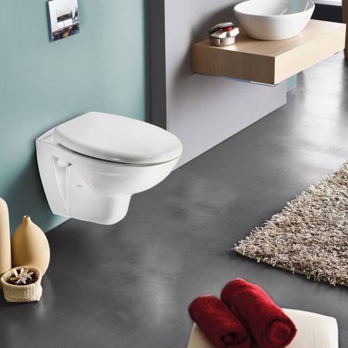 ΛΕΚΑΝΗ WC ΚΡΕΜΑΣΤΗ ΜΕ ΚΑΛΥΜΜΑ ΒΑΚΕΛΙΤΗ SEREL 0412 White 48 x 35,5 cm