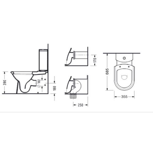 Λεκάνη Serel Orkide BTW