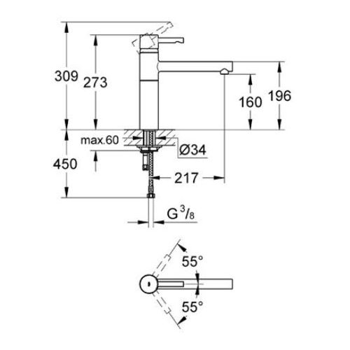 ΜΠΑΤΑΡΙΑ ΚΟΥΖΙΝΑΣ GROHE ESSENCE 32105