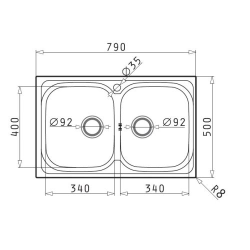 ΝΕΡΟΧΥΤΗΣ ΑΝΟΞΕΙΔΩΤΟΣ PYRAMIS COVENTRY 79x50 2B