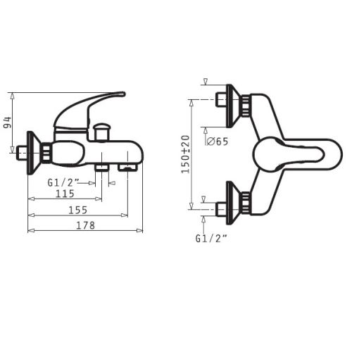 Μπαταρία Λουτρού Pyramis Cantando Πλήρης