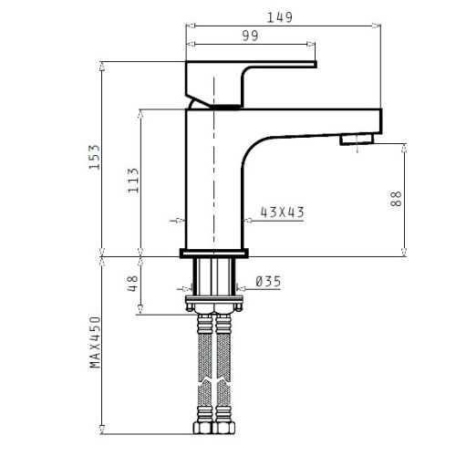 Μπαταρία Νιπτήρα Pyramis Agitato