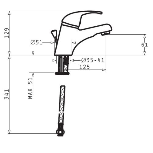 Μπαταρία Νιπτήρα Pyramis Cantando