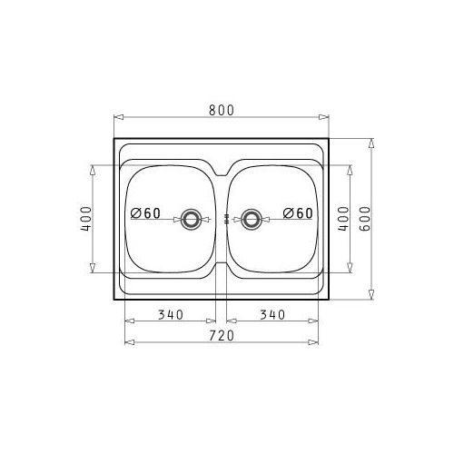ΝΕΡΟΧΥΤΗΣ ΕΠΙΚΑΘΗΜΕΝΟΣ PYRAMIS International (80x60) 2B Inox Σατινέ 80x60 cm
