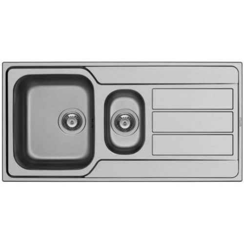 Νεροχύτης Ανοξείδωτος Με 1&1/2 Γούρνα Pyramis Athena 100x50