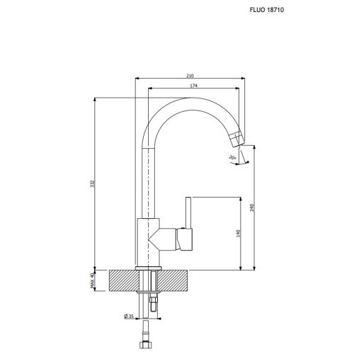 ΜΠΑΤΑΡΙΑ ΚΟΥΖΙΝΑΣ Carron Phoenix FLUO 18710 ΧΡΩΜΕ