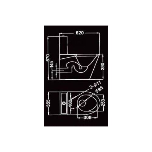 ΛΕΚΑΝΗ ΑΝΟΞΕΙΔΩΤΗ HUIDA TOILET ST/ST INOX ΠΛΗΡΕΣ 62x35,5x67h cm