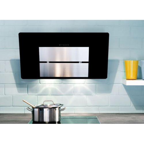 ΑΠΟΡΡΟΦΗΤΗΡΑΣ FRANKE MARIS GLASS 90 Μαύρος Inox 90 cm ΕΠΙΤΟΙΧΙΑ ΚΑΜΙΝΑΔΑ