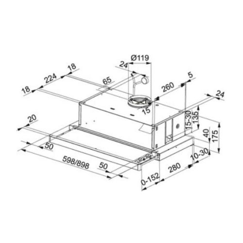 ΑΠΟΡΡΟΦΗΤΗΡΑΣ FRANKE FLEX ECO 60 Inox 60 cm ΣΥΡΟΜΕΝΟΣ