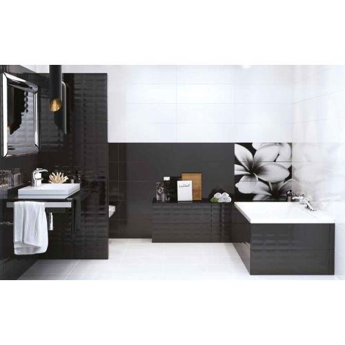 ΠΛΑΚΑΚΙ ΜΠΑΝΙΟΥ PRET A PORTER Black Glossy 25x75 cm