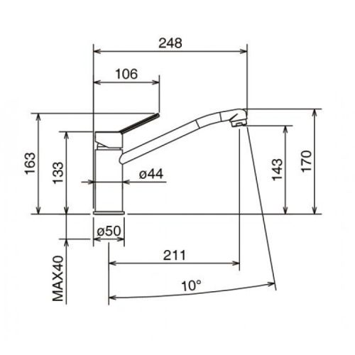 ΜΠΑΤΑΡΙΑ ΝΕΡΟΧΥΤΗ ΚΟΥΖΙΝΑΣ CARRON LA TORRE NEWPRO 42191 WHITE