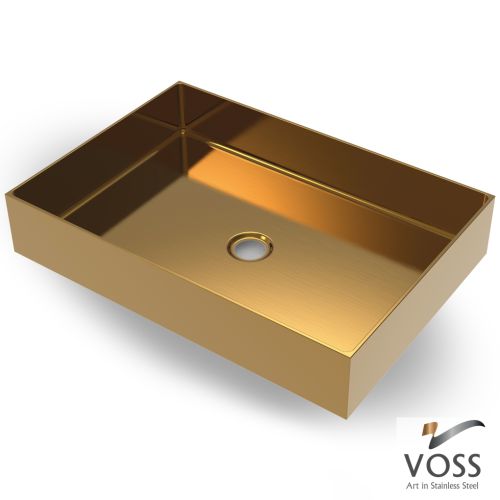 ΝΙΠΤΗΡΑΣ ΕΠΙΤΡΑΠΕΖΙΟΣ INOX 304 VOSS ALDO Gold Brushed PVD 55x38 cm
