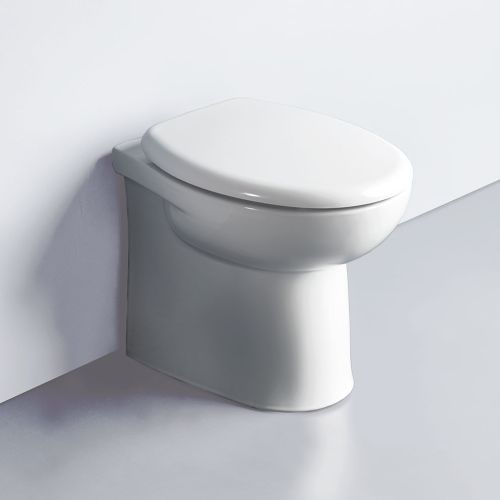 ΛΕΚΑΝΗ WC ΥΨΗΛΗΣ ΠΙΕΣΗΣ Back to Wall ΠΙΣΩΣΤΟΜΙΑ ΜΕ ΚΑΛΥΜΜΑ SEREL FRIENDLY 671100 White 48x35,5 cm