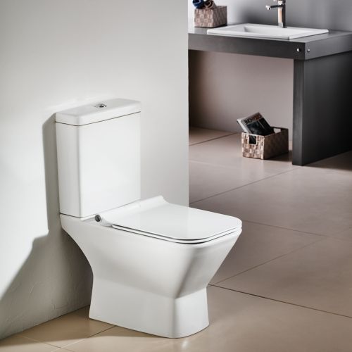 ΛΕΚΑΝΗ WC ΧΑΜΗΛΗΣ ΠΙΕΣΗΣ ΠΙΣΩ/ΚΑΤΩΣΤΟΜΙΑ ΚΟΜΠΛΕ SEREL DIAGONAL DG1500 White 66,5x37 cm