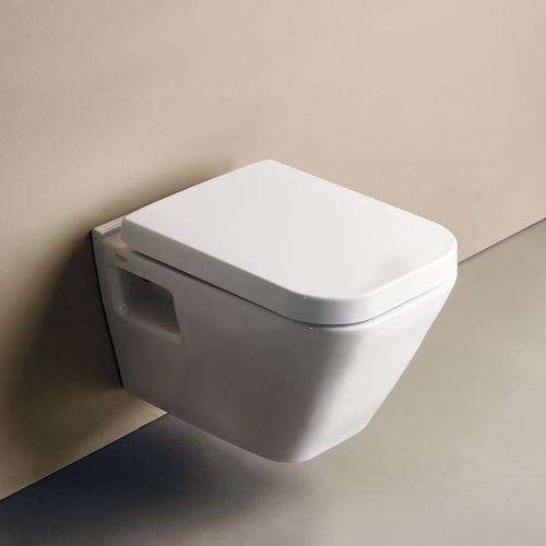 ΛΕΚΑΝΗ WC ΚΡΕΜΑΣΤΗ ΜΕ ΚΑΛΥΜΜΑ ΒΑΚΕΛΙΤΗ SEREL DIAGONAL DG1000 White 53x35,5 cm