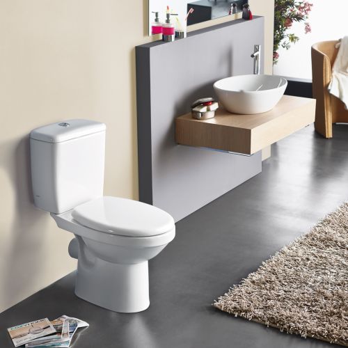 ΛΕΚΑΝΗ WC ΧΑΜΗΛΗΣ ΠΙΕΣΗΣ ΠΙΣΩ/ΚΑΤΩΣΤΟΜΙΑ ΚΟΜΠΛΕ SEREL DAMLA DM0600 White 66,5x35,5 cm