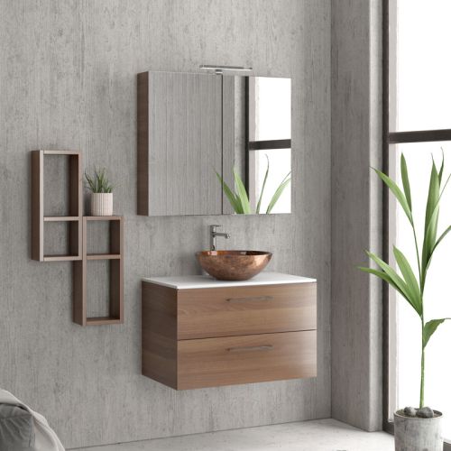 Έπιπλο βάσης με δύο συρτάρια & solid επιφάνεια ELSA KARAG