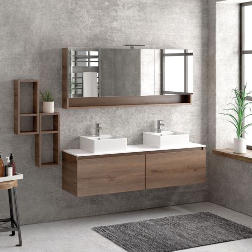 Έπιπλο βάσης με δύο συρτάρια & solid επιφάνεια SPACE KARAG