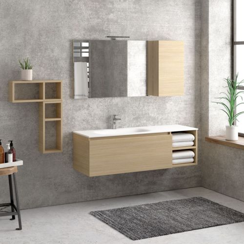 Έπιπλο βάσης με συρτάρι & δύο ράφια για νιπτήρα επίπλου SPACE KARAG