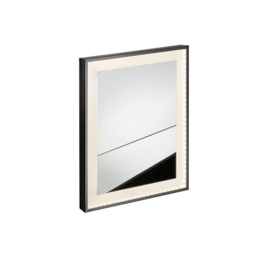 Καθρέπτης μπάνιου με φωτισμό και πλαίσιο μαύρο ματ KARAG