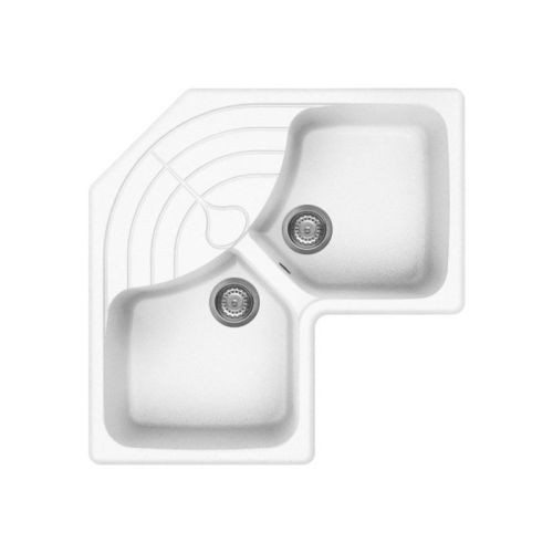 Νεροχύτης κουζίνας διπλός γωνιακός MASTER ELLECI