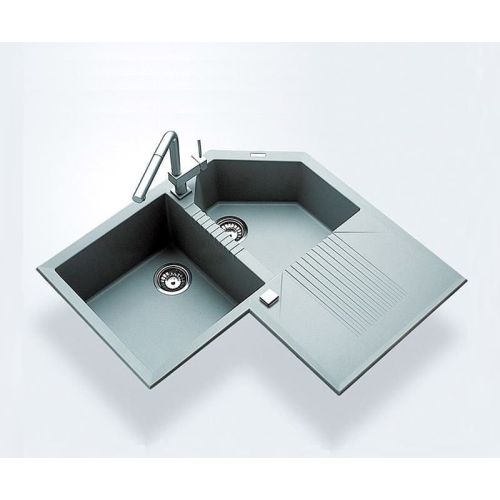 Νεροχύτης κουζίνας διπλος γωνιακός TEKNO ELLECI