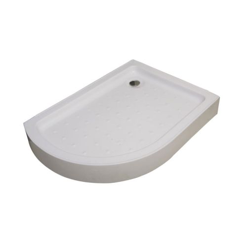 Ντουζιέρα ασύμμετρη ημικυκλική ακρυλική FLORA KARAG