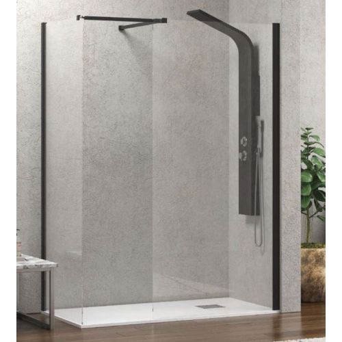 ΣΤΑΘΕΡΟ ΠΑΝΕΛ ΚΑΜΠΙΝΑ ΝΤΟΥΣ Karag WALKIN 2 NERO MATT 70 x 200 cm ΔΙΑΦΑΝΕΣ 8mm