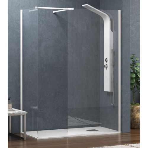 ΣΤΑΘΕΡΟ ΠΑΝΕΛ ΚΑΜΠΙΝΑ ΝΤΟΥΣ Karag WALKIN 2 BIANCO MATT 70 x 200 cm ΔΙΑΦΑΝΕΣ 8mm